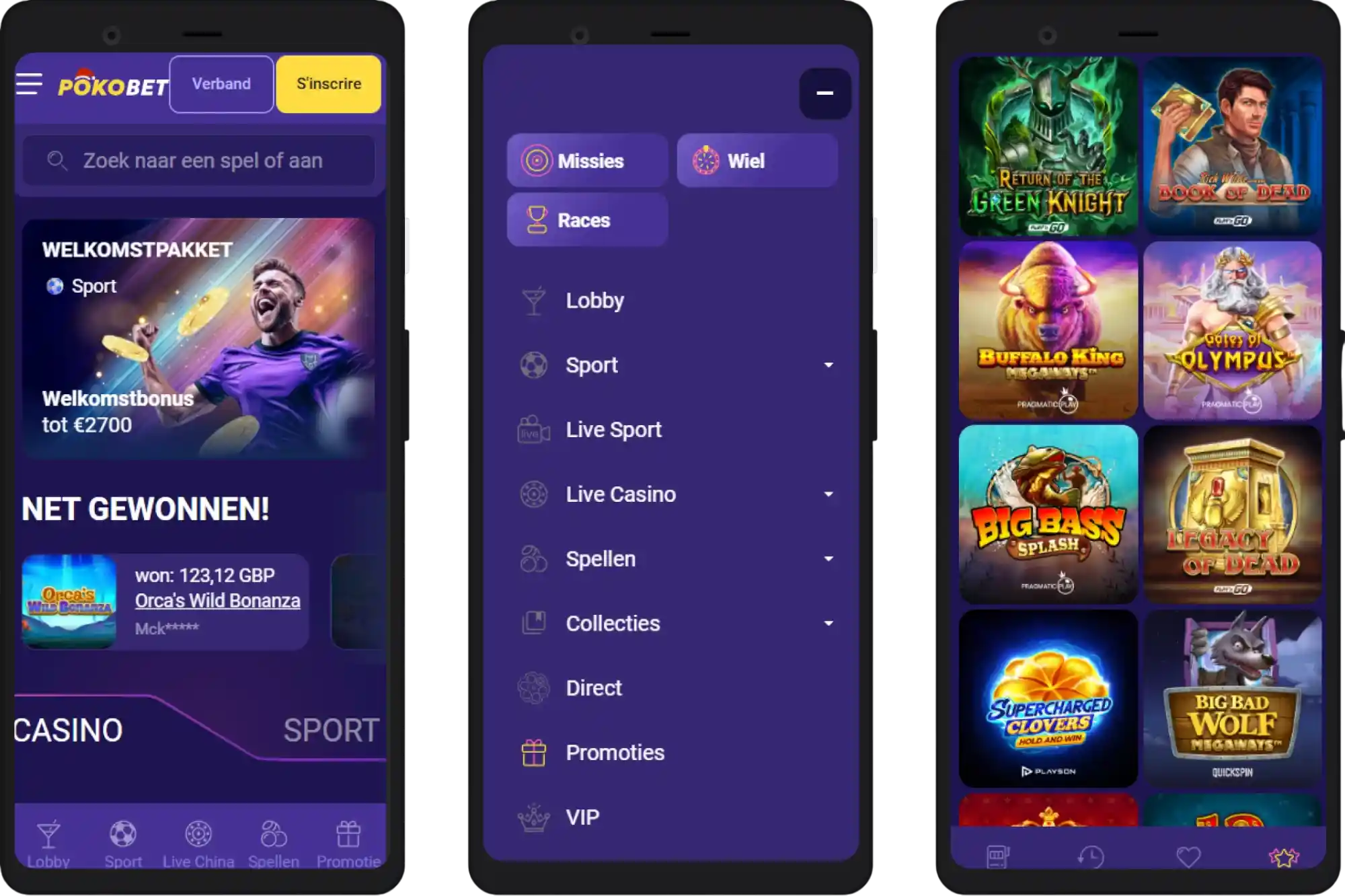 Mobiele versie van Pokobet Casino voor spelen onderweg